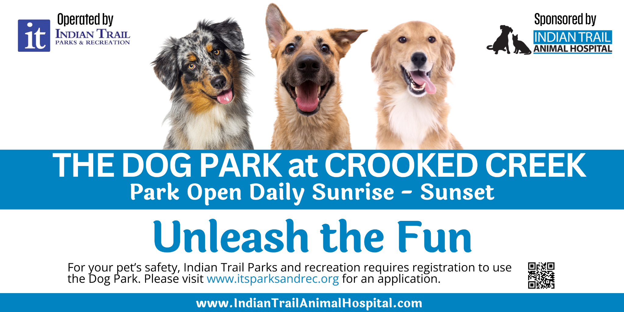 Dog Park at Crooked Creek Park Entry Sign